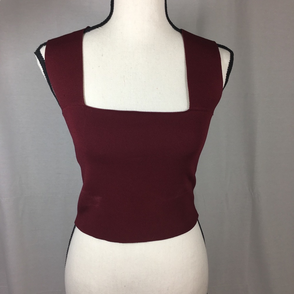 Cranberry Knit Top